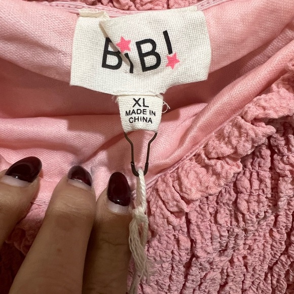 Bibi Light Pink Smocked Puff Sleeve can be Maternity, sold out online, NWT - Picture 4 of 8